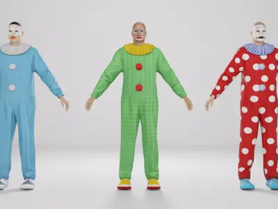 Clown Pack Low-poly 3D model