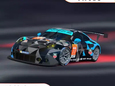 Porsche 2016 GT3 R - Dempsey Proton Racing Le Mans 3D model