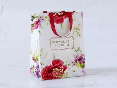 Flower Paper Bag 3D model