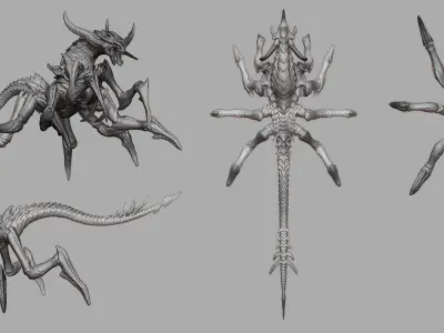 Predatory Creature Design 3D model