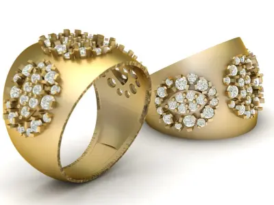 LUXURY FILIGREE RING FOR WOMEN 3D PRINTABLE MODEL 3D print model