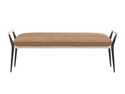 Four Hands Charlotte Bench Thames Raven 3D model