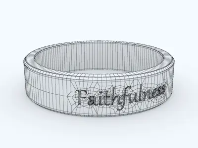 Faithfulness Ring Silver 3D print model