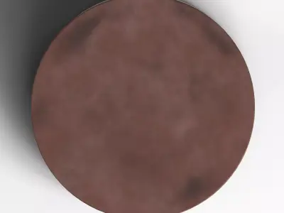 Iron and Mango Wood Round Accent Table 3D model