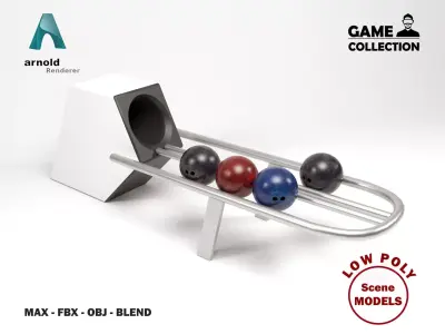 Bowling machine Low-poly 3D model