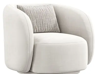  Poole Swivel Lounge Chair By Poly Bark 3D model