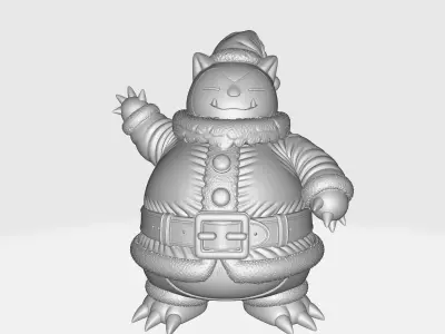 Snorlax Santa Claus 3D Print Festive Pokemon Holiday Christmas  3D print model