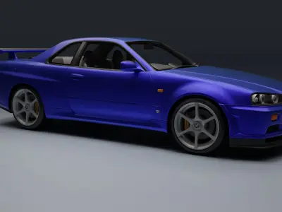 Nissan Skyline GT-R R34 Low-poly 3D model