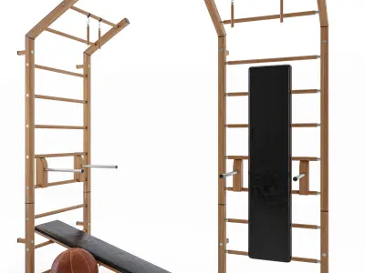 Maxwall Training sport set home gym 3D model
