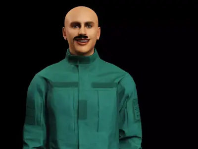 Realistic Male 3D Character Fully Rigged  3D model