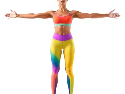 Vibrant Fitness Attire model pack Low-poly 3D model