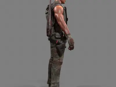 Freedom Fighter Free low-poly 3D model