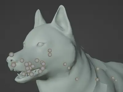 DOG - SIBERIAN HUSKY  Low-poly 3D model