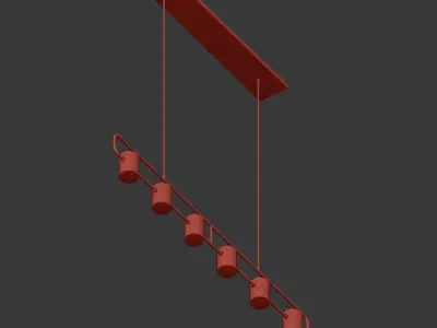 Seeddesign Ling PL6 Linear Suspension Light 3D model
