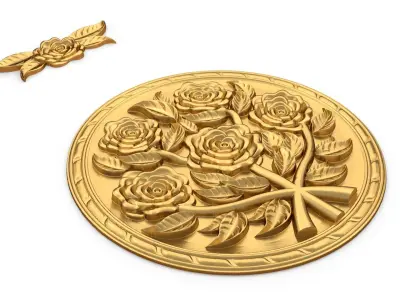 Classic decor ornament v-3D model 72 3D model