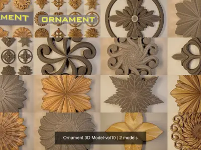Ornament 3D Model-vol10 3D Model Collection
