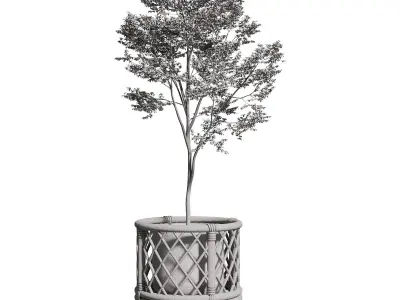 Kathyscove Jamies Diamond Black Planter - Medium 3D model