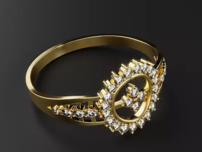 Gold Ring 3D print model shop