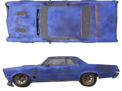 old 1965 pontiac gto 3D model