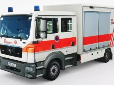 MAN TGS Ambulance Low-poly 3D model