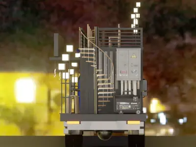 truck cafe  Free 3D model