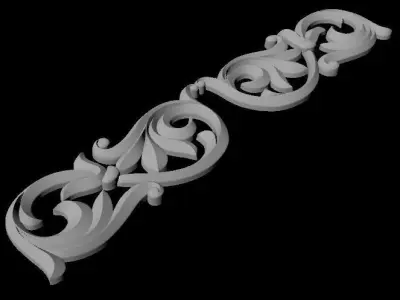 Central decor ornament for furniture 3D model 228