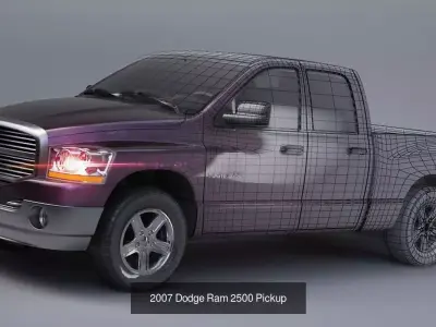 7 unique pickup truck models 3D Model Pack