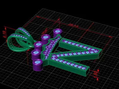 N letter pendant 3D print model