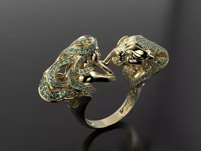 Magerit Instinto ring 3D print model