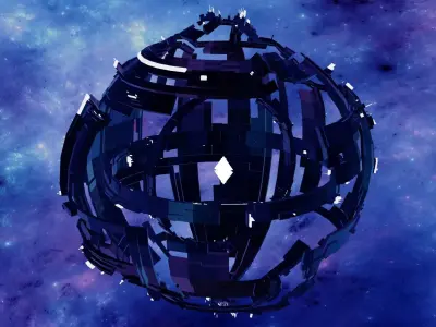 Autonomous Spacecraft - Planet 3D Model Animated  Low-poly 3D model