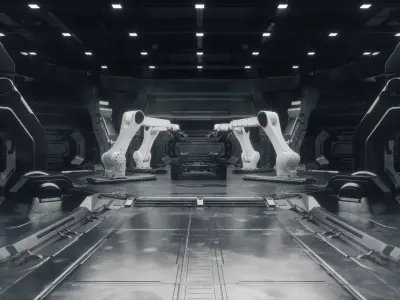 Technology car advertising scene model 3D model