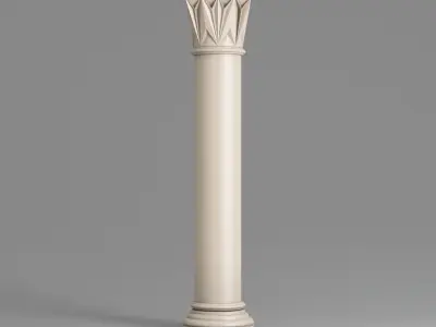 Classic Islamic Architectural Column 001 3D model