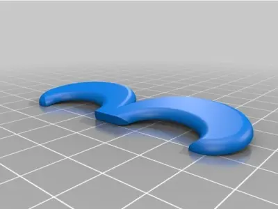 Glasses holder for car sun visor 3D print model