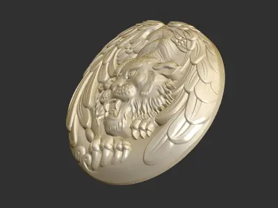 winged tiger 3D print model