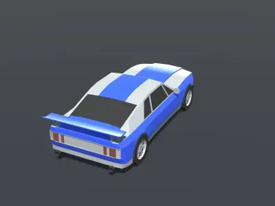 Muscle Car Low Poly Low-poly 3D model