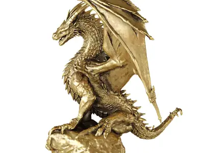 dragon statue 3D model buy