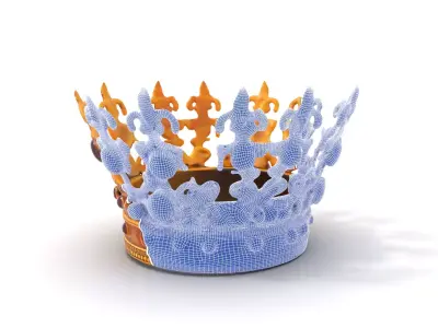 Regal Gold Crown model pack Low-poly 3D model