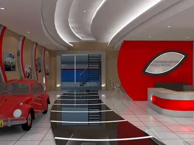 FULL INTERIOR COFFE WORKSHOP 3D model