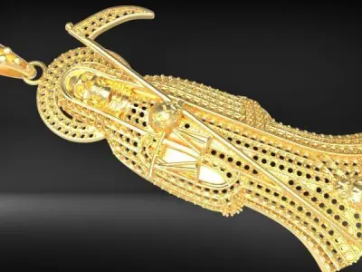 Santa Muerte Holy Death Grim Reaper Necklace Pendant Jewelry  3D print model