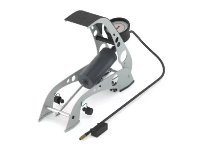 Garage Twin Barrel Foot Pump 3D model