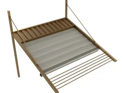 Motorized Pergola 3 bronze patina light 3D model