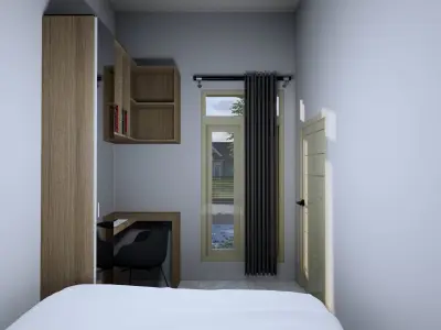 Luxury Modern Minimalis Furniture Design Bed Room House Interior 3D model