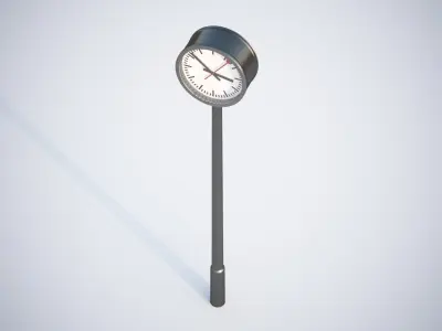 Modern street clock 3D model