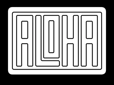 Aloha Neon Sign 3D model