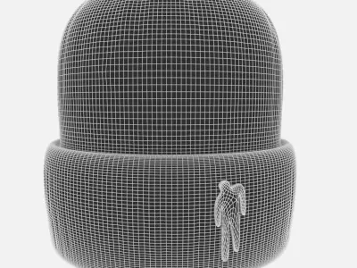 White Billie Eilish Cap  Low-poly 3D model