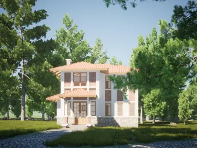 049Countryhouse2f52m2 3D model