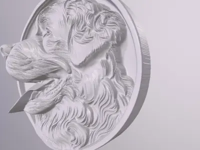 Bernese Mountain 1 basrelief for 3D printing 3D print model