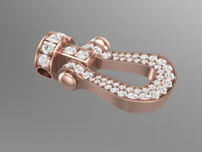 Force Large Diamond Necklace 3D print model