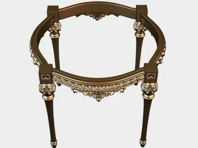 Carved coffee table for cnc 18 3D model