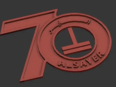 AlSayer Arab CarDealer Badge Low-poly 3D model